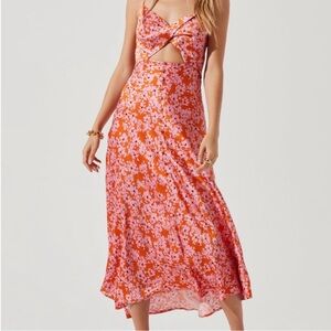 //ASTR The Label// Farida Floral Cutout Midi Dress